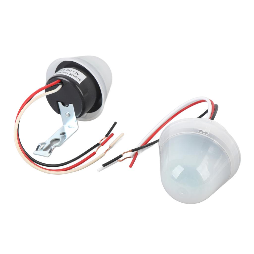 2 Pcs Photocell Light Control Switch 10A Rainproof Sensitive Auto On Off Light Switch for Outdoor Garden AC DC24V