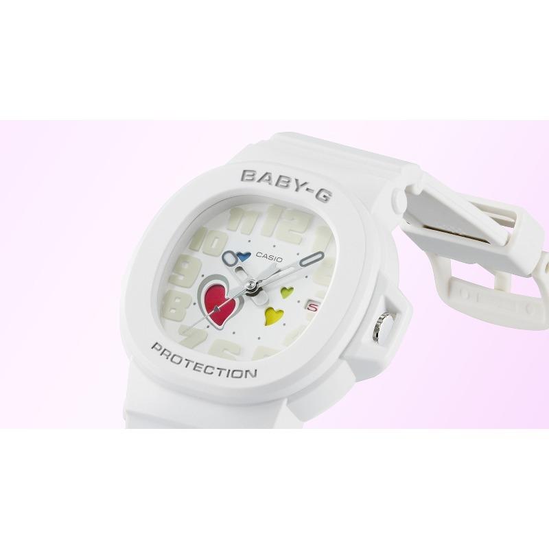 Casio Женские часы Baby-G, смола, 100 м водонепроницаемые, аналоговые, ударопрочные, кварцевые, BGA-10-7APRB