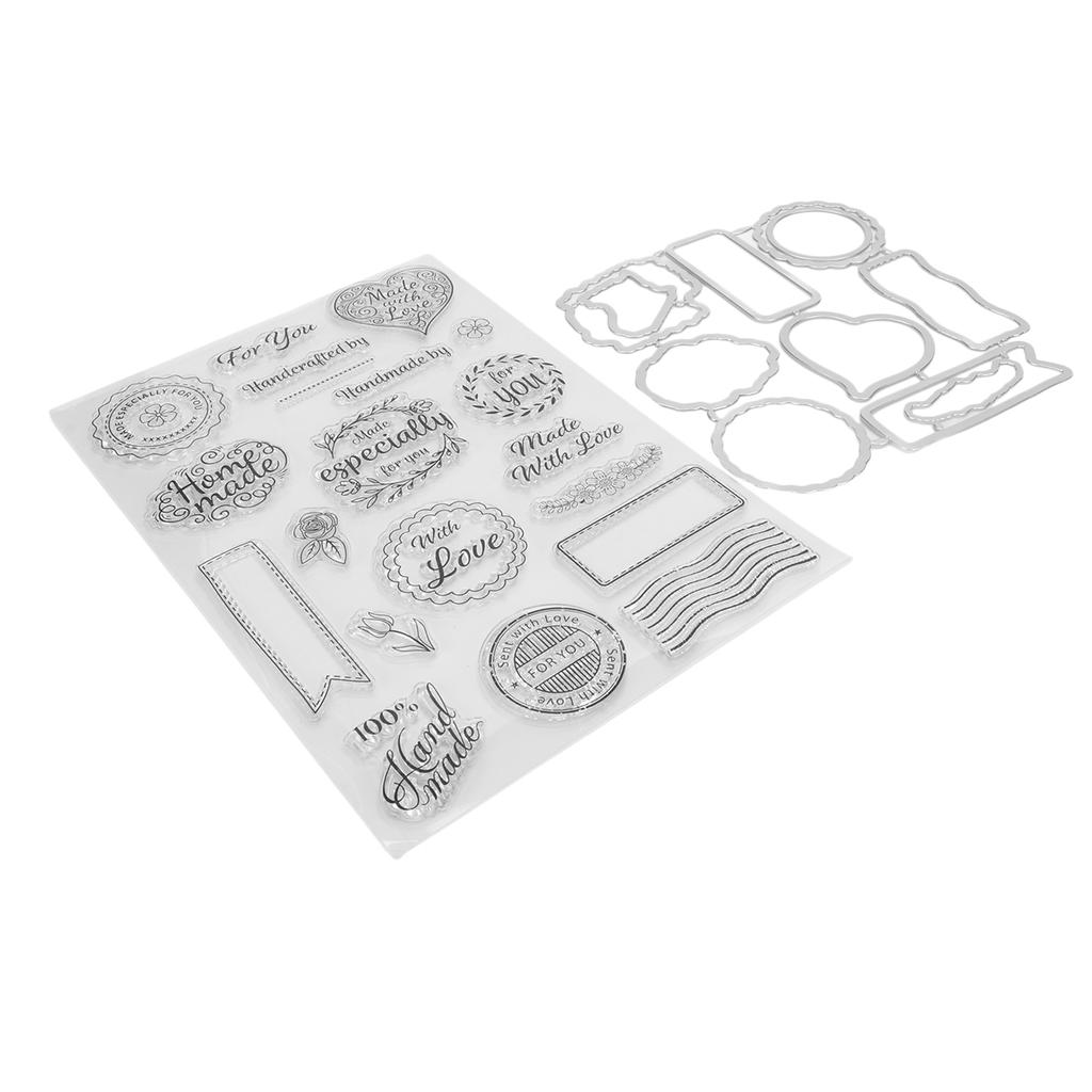 Прозрачный штамп в стиле «Валентинки», прозрачный, безопасный, многоразовый, широко используемый, прозрачный штамп для карточек на английском языке