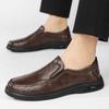 Мужские мокасины для отдыха на природе из высококачественной кожи Slip On Business Casual Shoes Новые мужские классические туфли с круглым носком для вождения Mocasssins