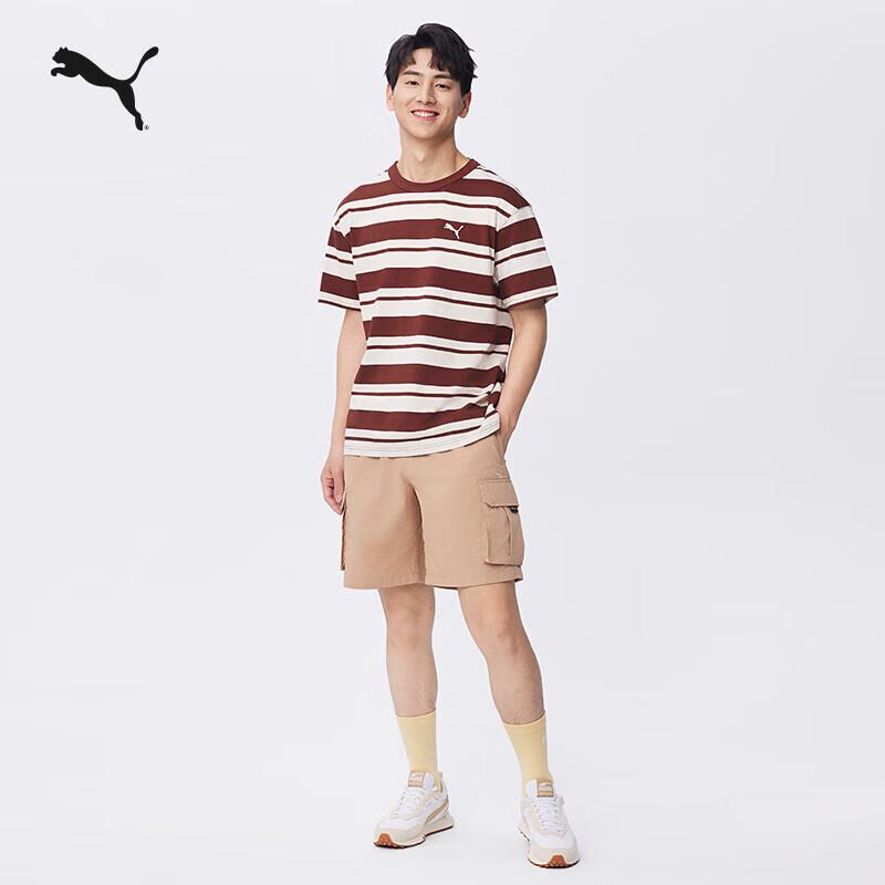 Puma Американская ретро полосатая футболка с коротким рукавом