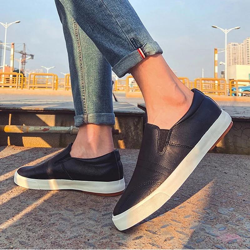 Мужская обувь Мужская обувь для увеличения роста Повседневная обувь Мужские лоферы Офисная обувь s Черный Белый Коричневый Размер 39-45