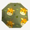 1pc Giraffe Pattern Automatic Folding Umbrella - Portable Collapsible Design, 8-Rib Iron Frame, Durable Fabric yy251125204