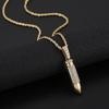 Diamond Bullet Case Pendant Necklace Twist Chain, Hip-hop Hip-hop Fashion European and American Jewelry Personalized Chain
