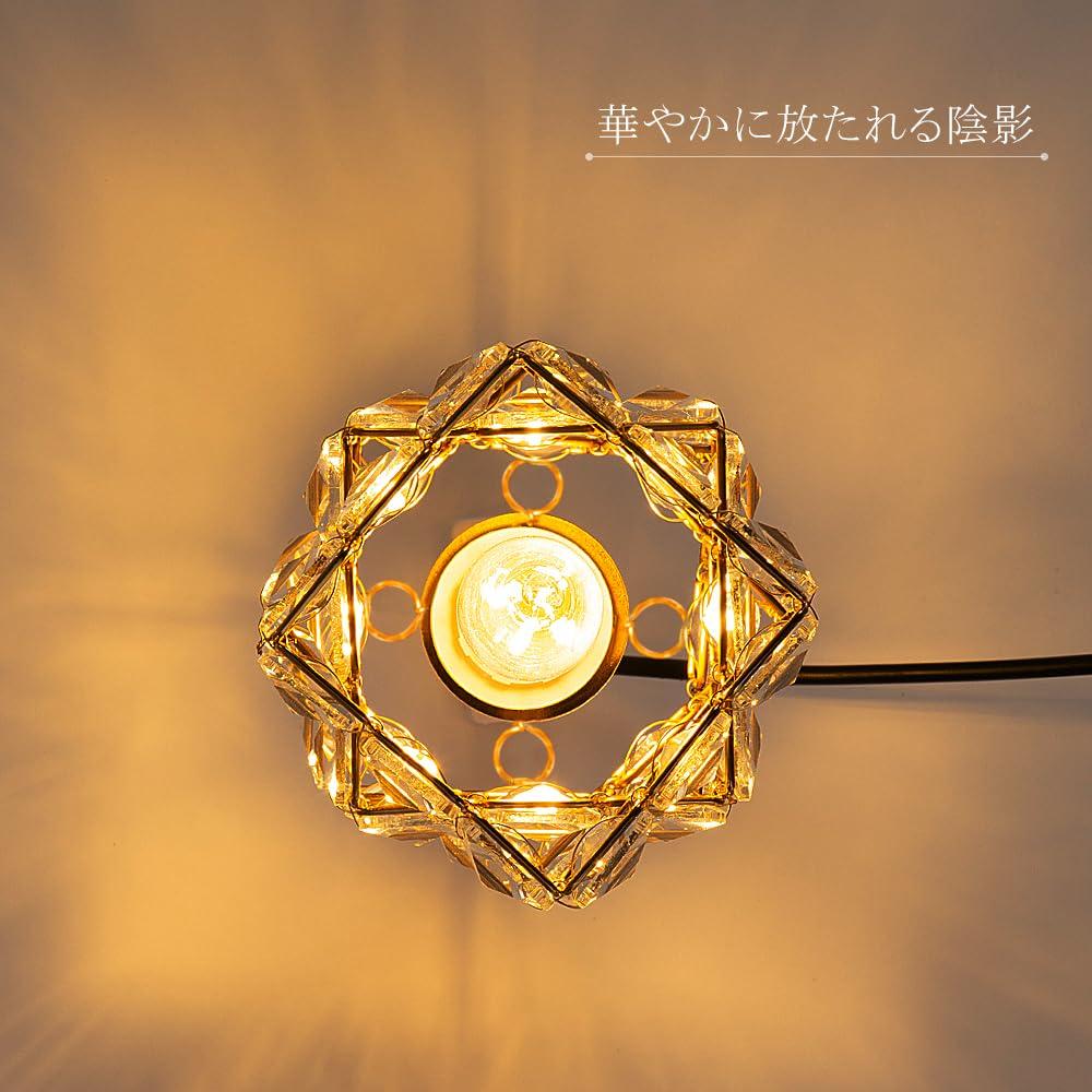 Cerdeco Aurora-Like Sparkle Pendant Light: Handcrafted Octagonal Crystal Glass Cut Like a Diamond, Equipped with PSE Certified E12, 180° Adjustable