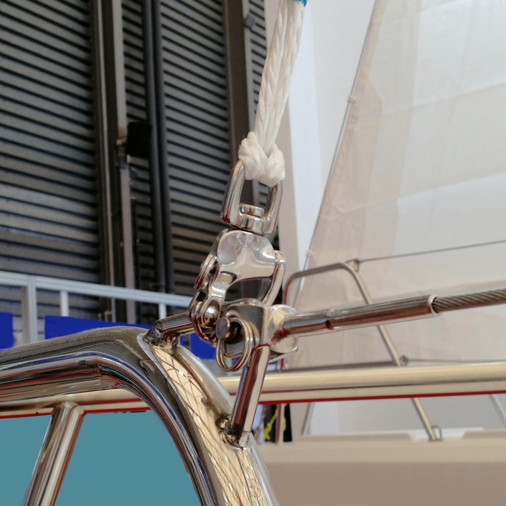 Snap Shackle 316 Stainless Steel Swivel Shackle Sailing Halyards Quick Release Snap Hook Boat Shackles Sailboat Hardware