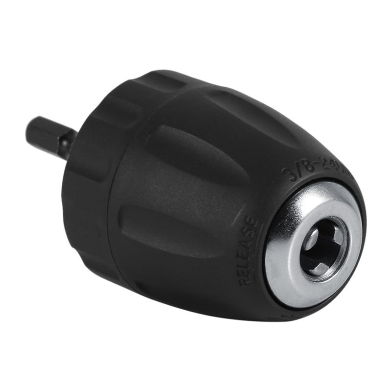 Upgraded Quick Change 1/4-Inch Hex Shank 0.8-10mm Clamping Capacity Keyless Drill Chuck Screwdriver to Drill Converter