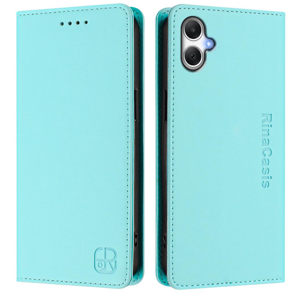 For Samsung Galaxy A06 5G/Galaxy A06 4G Leather Case RINACASIS RC01 Phone Cover with RFID Blocking Wallet Stand