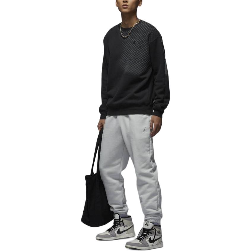 Men's Pants Jordan Flight Fleece Sports Pants Men's Gray White