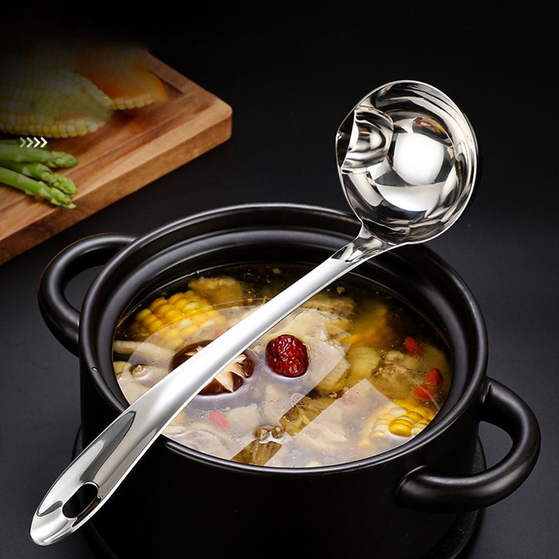Stainless Steel Colander Spoon Soup Colander Kitchen Gravy Oil Soup Fat Separato