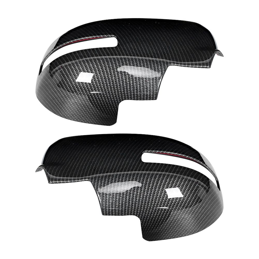 Left Right Rearview Mirror Cover Carbon Fiber Decorative Cap Fit for Mitsubishi Outlander 13?16