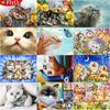 5d Diamond Painting Flower Cat Diamond Embroidery Animal Pictures Of Rhinestones Mosaic Cross Stitch Decoration