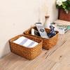 Seagrass Mini Storage Basket for Desk - Remote, Snack, or Cosmetic Organizer
