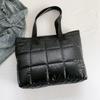 Black And Silver Korean Style Trendy Shoulder Bag Vintage Handbag For Women With Spacious Capacity