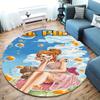 Nami Round Area Rug Carpet Rug For Living Room Bedroom Sofa Playroom Decor Nonslip Floor Mat