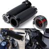 1" Black Handle Bar Hand grips For Harley Touring Sportster XL883 XL1200 Dyna