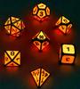 Chariots of Fire RPG Dice Set of 7 Glowing Metal Dice