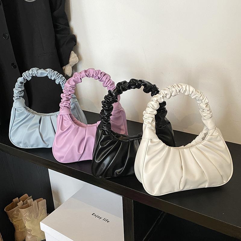 Высококлассная модная плиссированная сумка подмышку женская новая трендовая нишевая темпераментная универсальная портативная сумка-облако