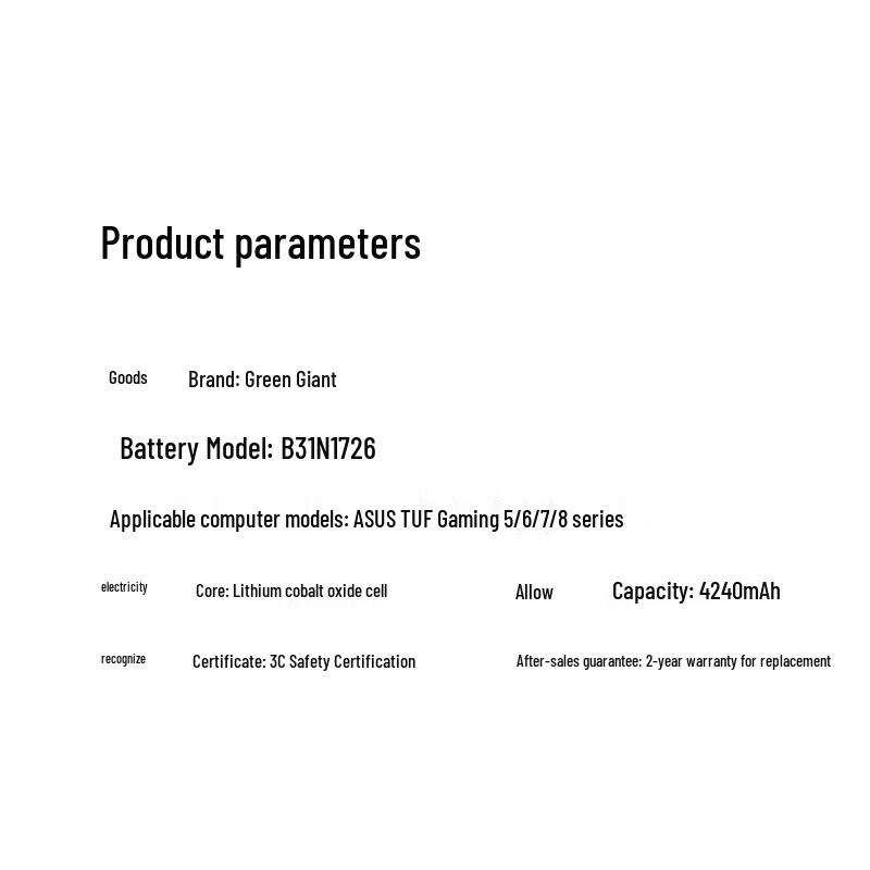 llano Replacement Laptop Battery for Asus TUF Gaming