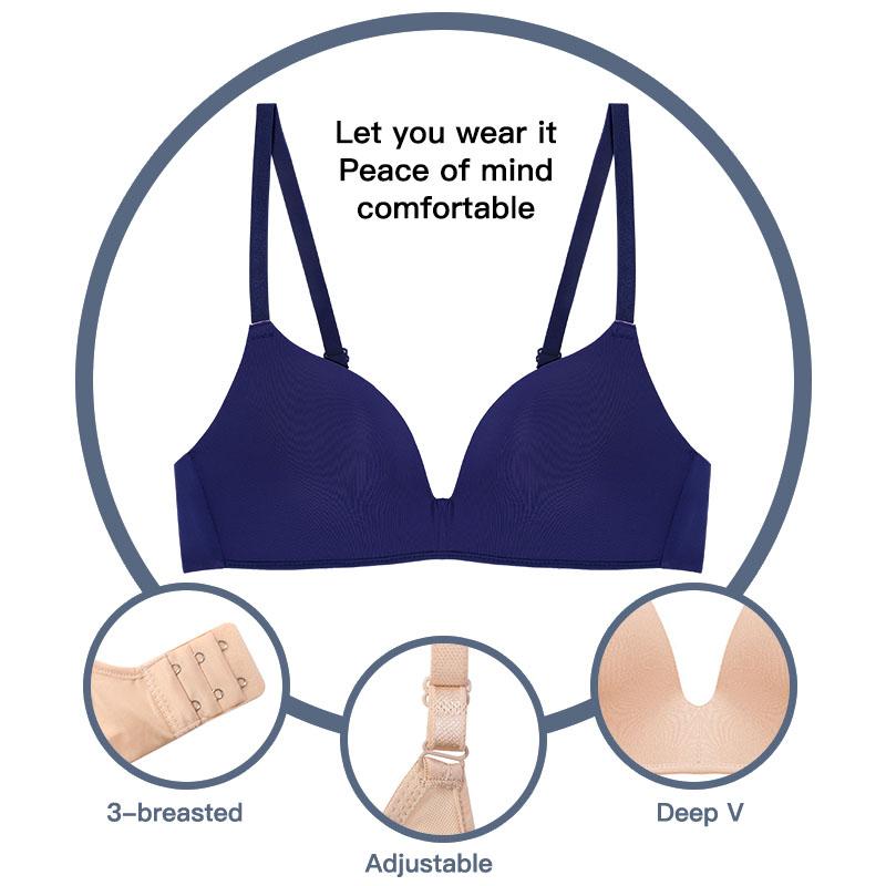 Seamless Bras For Women Push Up No Wire Brassiere A B Cup Underwear Sexy Bralette Three Quarters Lingerie