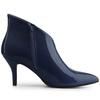 Женские темно-синие ботильоны Allegra K с острым носком и каблуком-рюмочкой, размер 27.0см