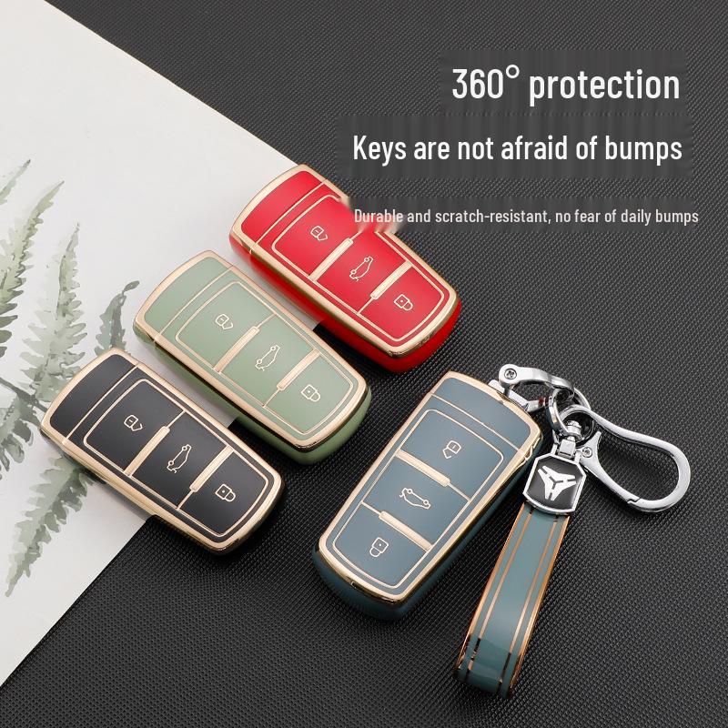 Volkswagen Magotan B7, CC, Passat Variant Key Case for Men & Women - Stylish Shell with Buckle