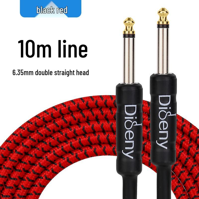 Noise-Cancelling 6.5mm Guitar Patch Cable - 3m/10m for Electric/Bass/Acoustic Amplifiers
