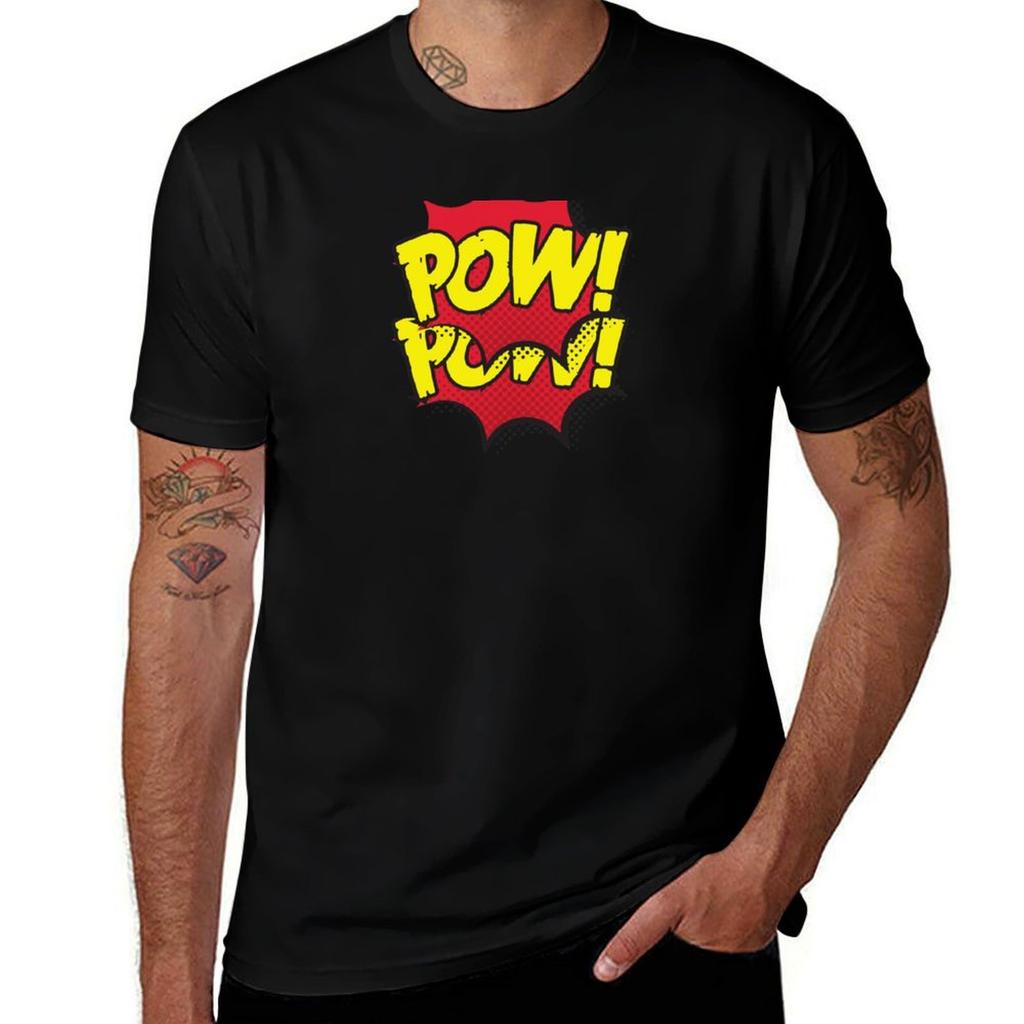 POW POW Комические Пузыри Футболка футболки для мужчины упаковка хлопок г мужские футболки для мужчин Футболка