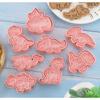 Dinosaur Cookie Mold Cute Food Grade Plastic 3D Animal Baking Cutter for Biscuits Cakes Desserts Crafts