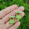 Hanging Frog Animal Earrings for Women Designer Statement Funny Creative Unique Earring Girls Cute Unusual Earrings