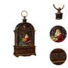 Christmas Music Box Desktop Figurine Lantern Portable Ornament Lighted for