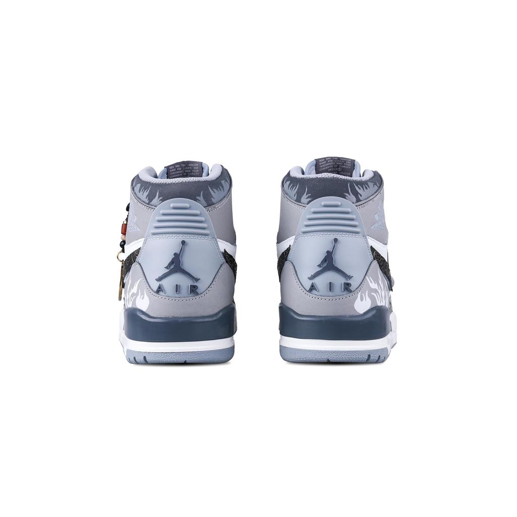 Jordan Legacy 312 Высокие Винтажные Баскетбольные Кроссовки Мужские Бело-Серые AV3922-002(Команда152-)