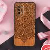 Mandala Floral Wood Case For Xiaomi 14 Ultra Mi 15 Pro 13 11T 12T 13T 14T POCO X7 Pro X3 X5 X6 F5 F6 F7 Cover