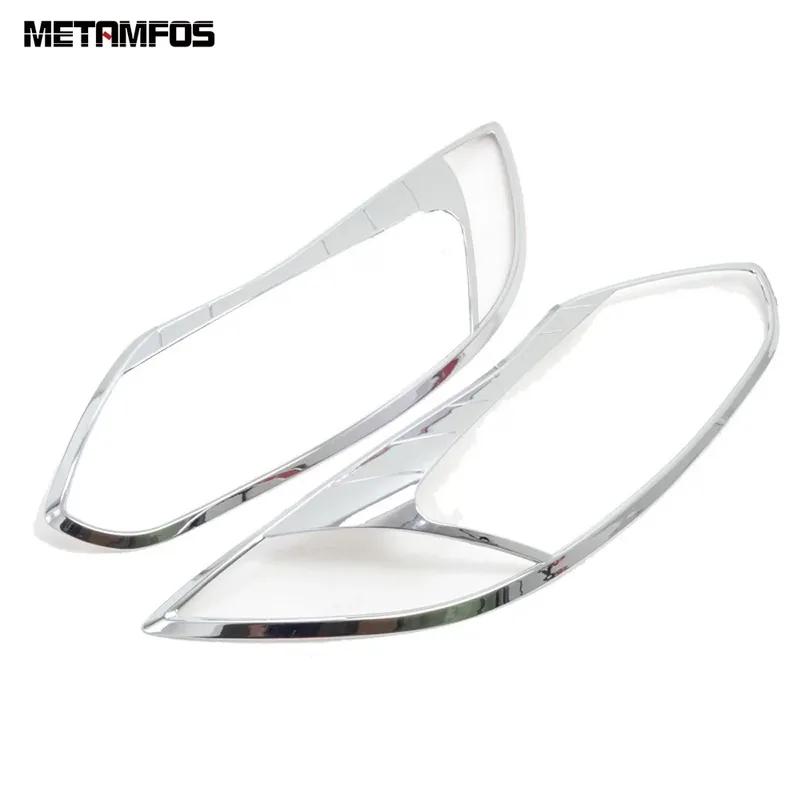 Head Light Lamp Cover Trim For Ford Focus Hatchback 2012 2013 2014 2015 Chrome Headlight Protection Frame Exterior Accessories