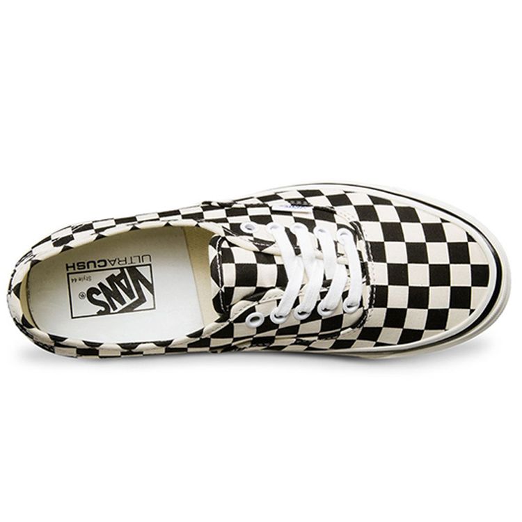 Vans Authentic 44 DX Anaheim Factory Unisex Sneakers White Black Checkerboard VN0A38ENOAK