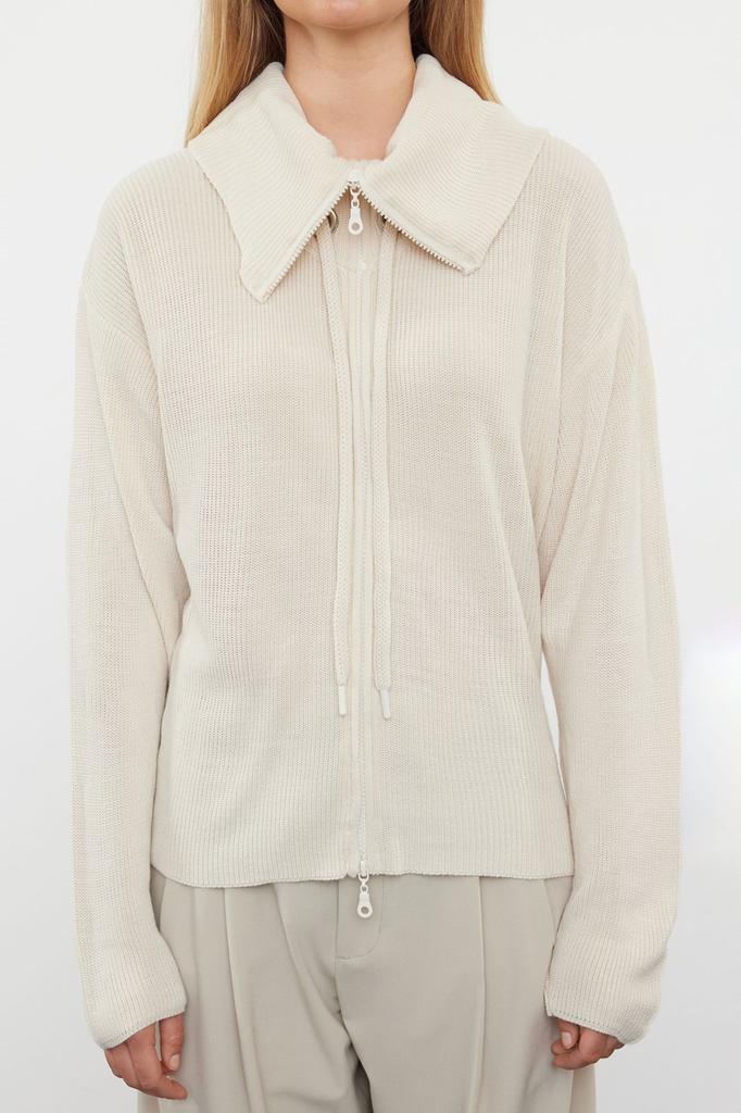 Женский модный стильный кардиган, широкий трикотажный кардиган с застежкой-молнией и деталью