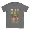 Мужские футболки Guns N Roses, 100% хлопок, забавные футболки с коротким рукавом и круглым вырезом, размеры 4XL, 5XL