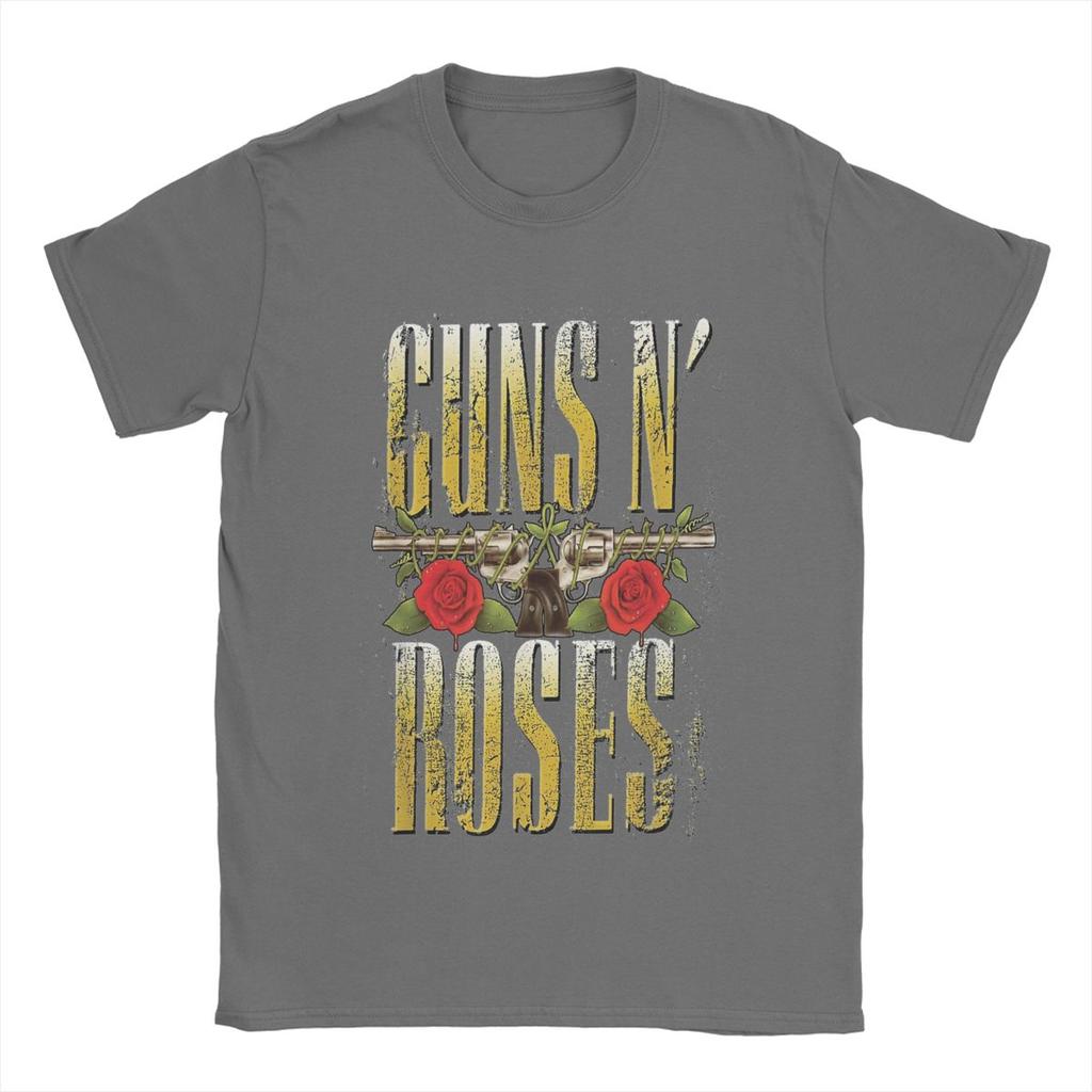 Мужские футболки Guns N Roses, 100% хлопок, забавные футболки с коротким рукавом и круглым вырезом, размеры 4XL, 5XL