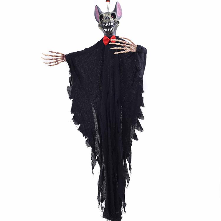 Halloween props Party Haunted House Secret Room Bar Electric Decoration Prank Horror Skull Bat Pendant
