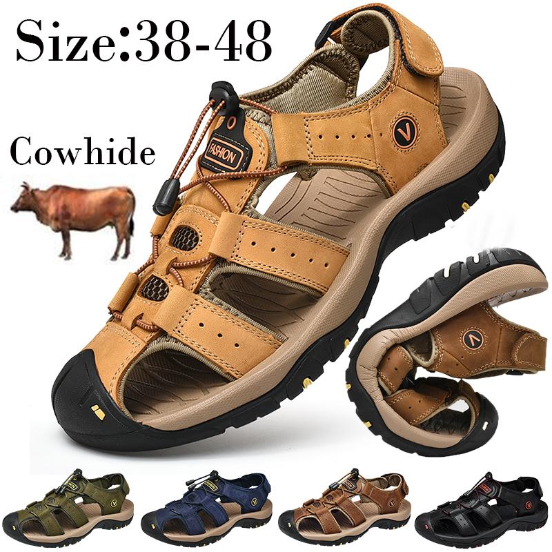 Large Size Men's Shoes38-48 Men's Sandals High Quality Summer Breathable Sandals Beach Shoes Hiking Outdoor Sandals
