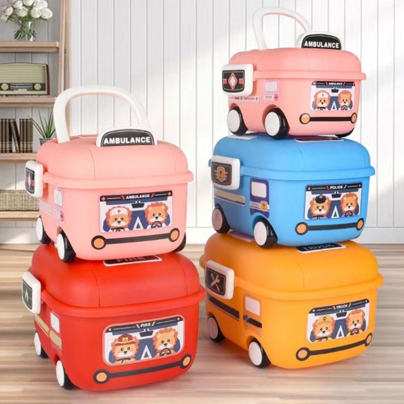 Cartoon Car Toy Storage Organizers With Sturdy Base For Kids Bedroom Playrooms Home Organization