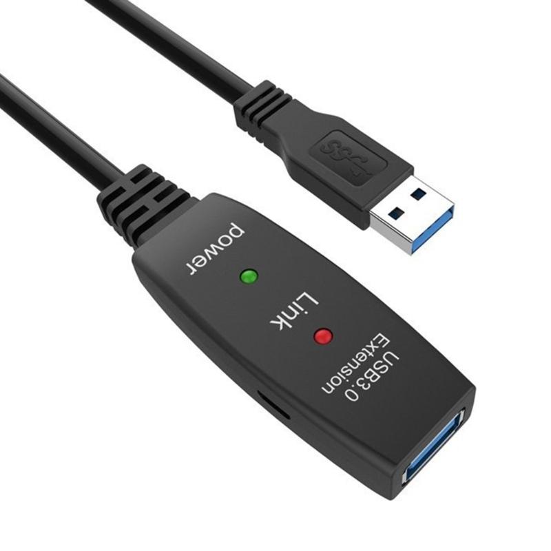 Активный повторитель USB 3.0, удлинительный кабель USB "папа-мама", скорость передачи 5 Гбит/с, кабель данных с усилением сигнала