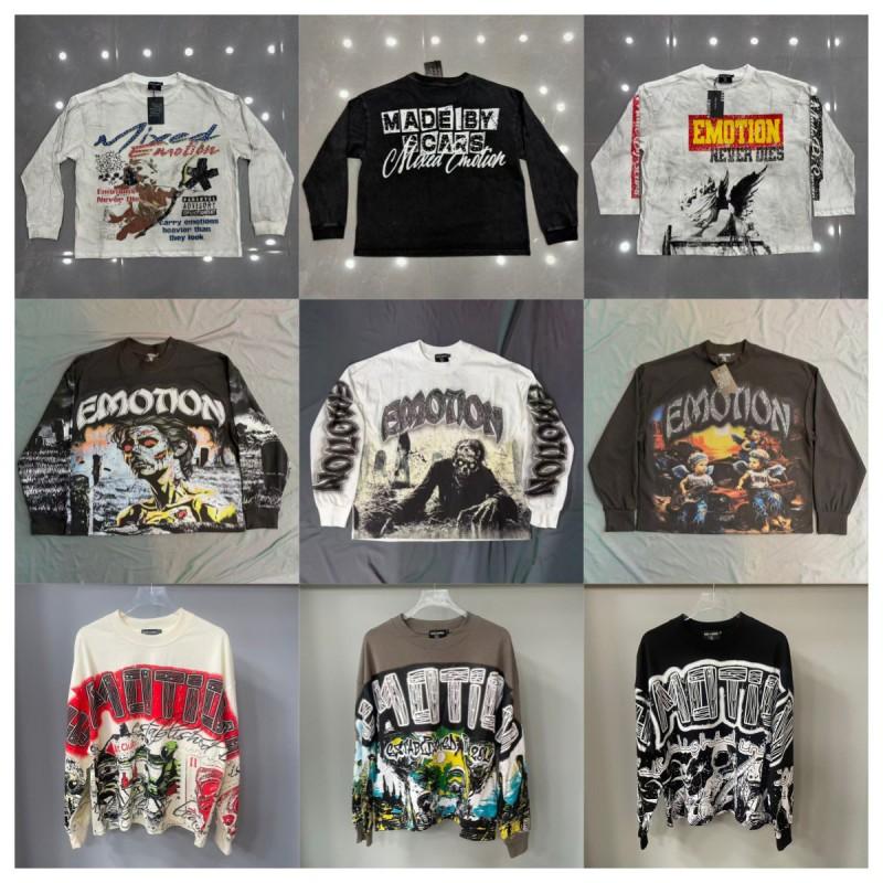 2026 Unisex Retro Angel Letter Print Long Sleeve T-Shirt Cotton