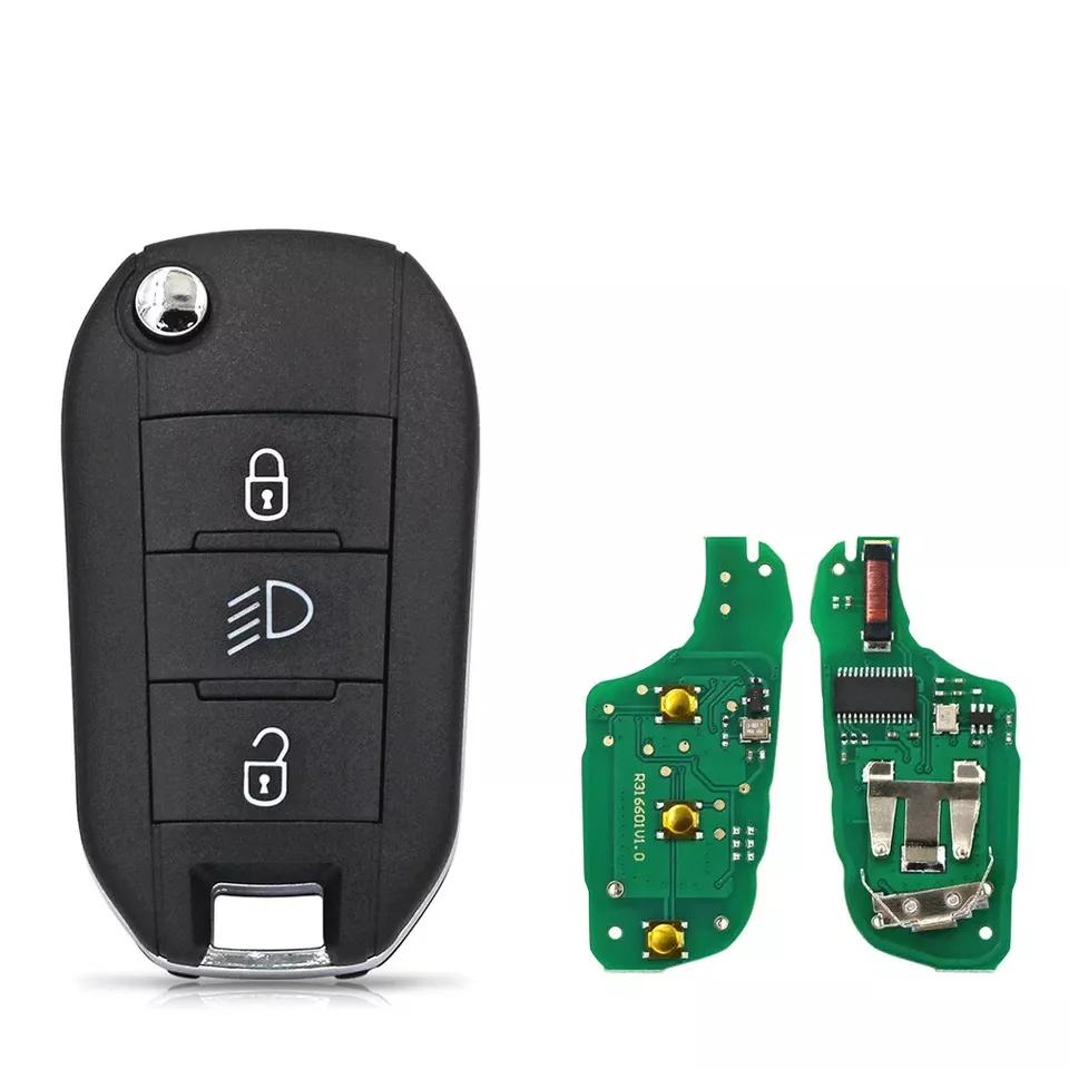 PEUGEOT Remote Key 4A AES HU83 for 3008, 208, 308, 508, 5008, Expert, Partner (2017-2024)