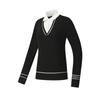 Серия Гольф Повседневный Элегантный Простой Вязаный Пуловер-поло с длинным рукавом Женский свитер A11W545403FBK