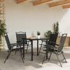 VidaXL Chaises de jardin pliables lot de 4 en acier et textilène, siège de jardin, chaise de patio, chaise à manger de 3157287