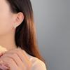 Серьги из белого халцедона и циркона для женщин. Высококачественные китайские стильные и элегантные серьги в стиле ниши.
