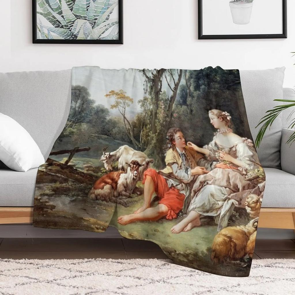 I thoughttil aux raisins Throw Blanket Warm Cozy Throw Blanket for Living Room Couch