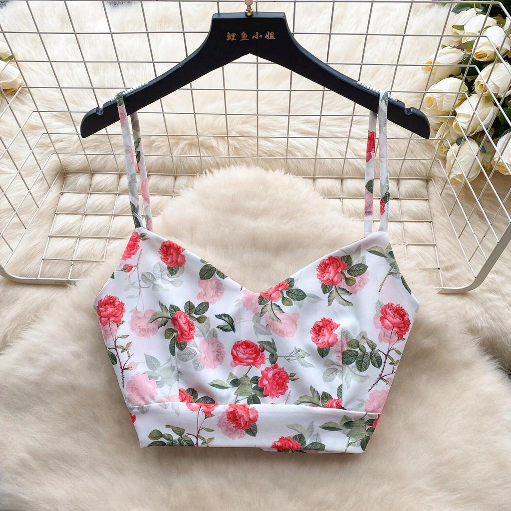 Женский комплект с милым принтом, короткая майка, универсальная плиссированная длинная юбка с высокой талией, праздничный комплект из двух предметов