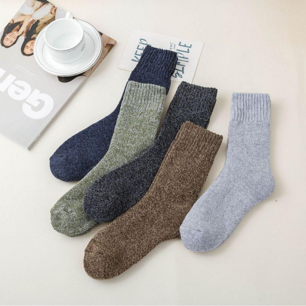 1/5 пар Зимние Теплые Очень Толстые Шерстяные Кашемировые Носки для Тепла